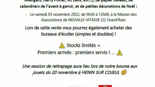 Ventes par l'Association de parents d'élèves